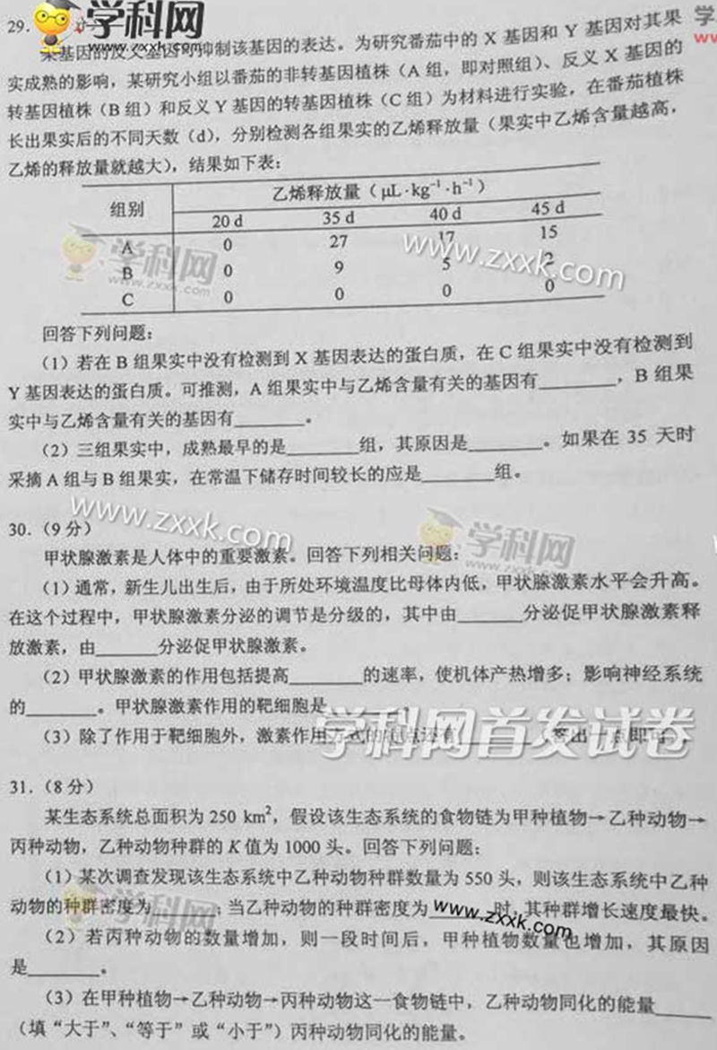 2015��ȫ�����n��(bi��o)II���߿����Cԇ�}��10��