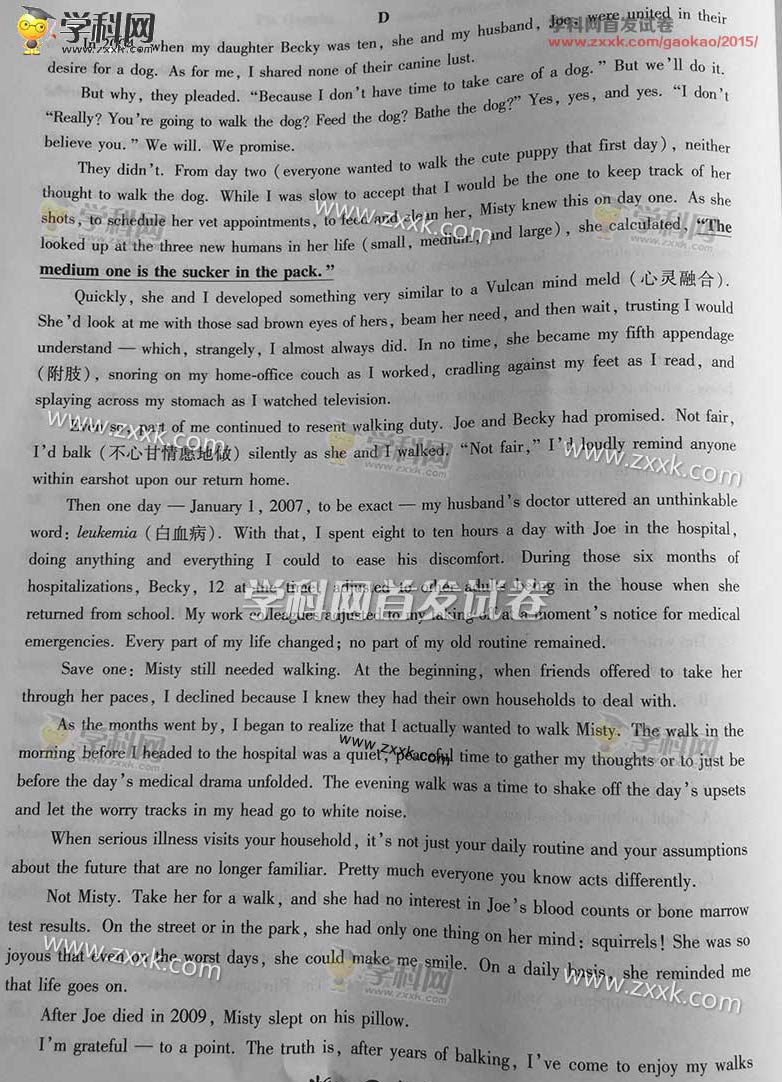 2015�㽭�߿�Ӣ�Zԇ�}��8��