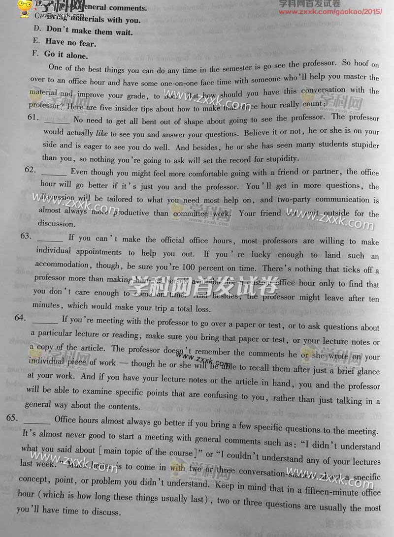 2015�㽭�߿�Ӣ�Z(y��)ԇ�}��10��