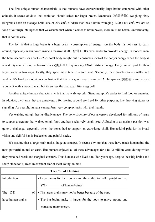 2019��߿����KʡӢ�Zԇ�}��13��