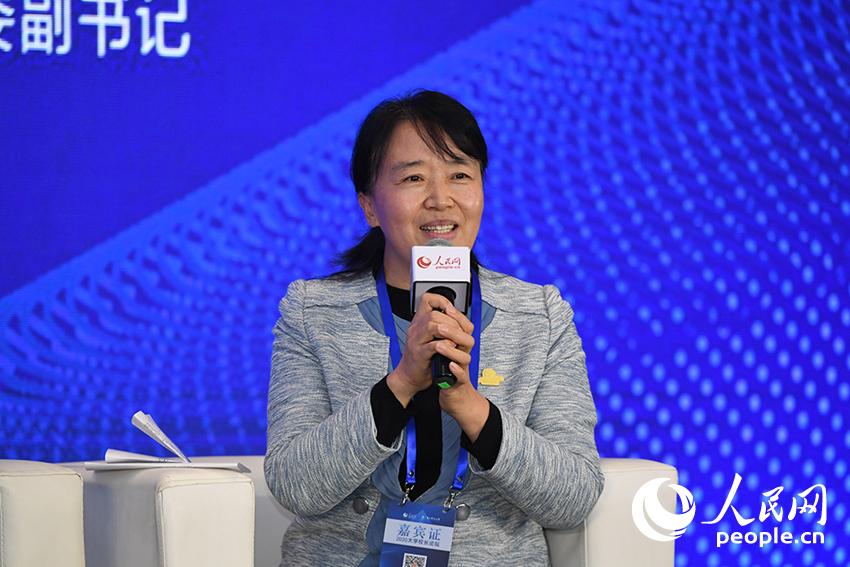 北方工業(yè)大學(xué)黨委副書記田紅芳。人民網(wǎng)記者 翁奇羽 攝