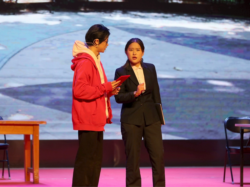 北京農(nóng)學(xué)院國(guó)家安全主題情景劇劇照。校方供圖