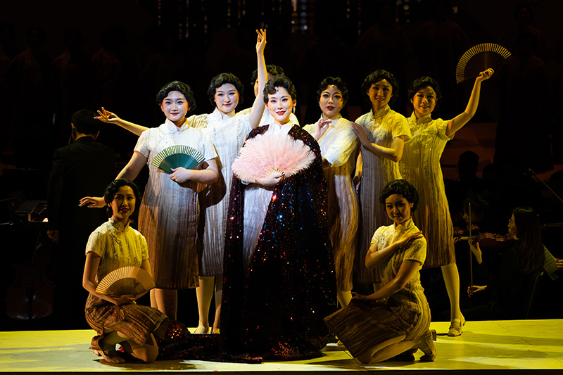 中國音樂學(xué)院大型多媒體合唱?jiǎng)　堵櫠母琛飞涎?。學(xué)校供圖