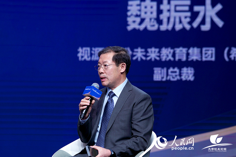 視源股份未來教育集團(希沃)副總裁魏振水。人民網記者葛泰佚攝