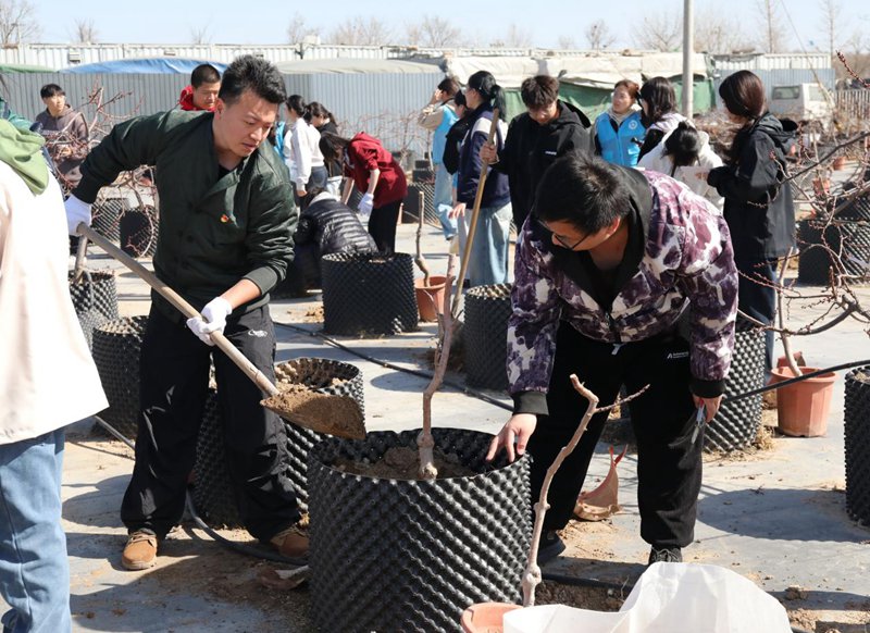 北農(nóng)師生同上果樹(shù)種植課。校方供圖