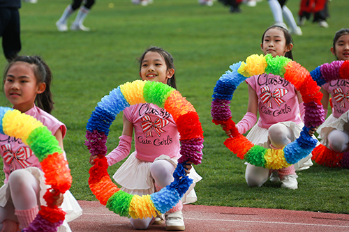 2025年朝陽區(qū)中小學“體育節(jié)”開幕式現(xiàn)場。北京市朝陽區(qū)思想政治教育指導評價中心供圖