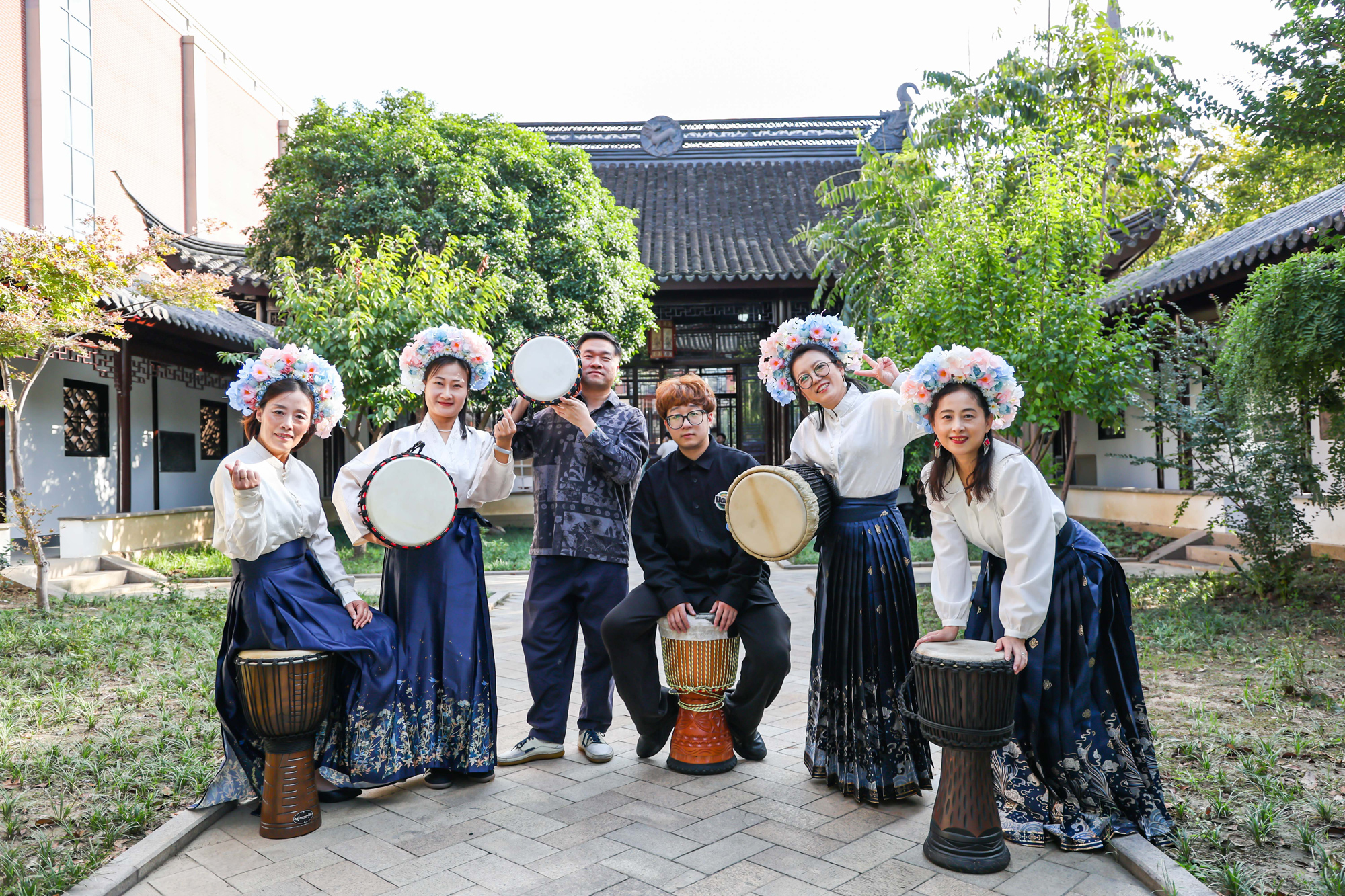 圖為職工夜校非洲鼓班。常州市總工會(huì)供圖