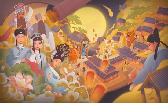 《中軸戲曲·時(shí)代畫(huà)卷》作品(部分)